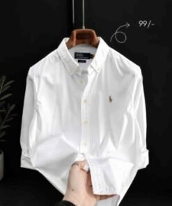 Men’s Premium White Casual Shirt | Stylish Full Sleeve Cotton Shirt for Men | Smart Casual Formal Wear