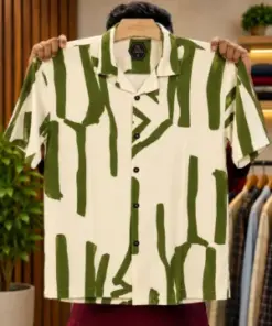 Men’s Premium Abstract Print Shirt | Stylish Oversized Casual Half Sleeve Shirt | Trendy Summer Fashion Wear