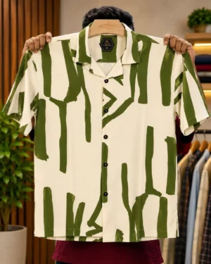 Men’s Premium Abstract Print Shirt | Stylish Oversized Casual Half Sleeve Shirt | Trendy Summer Fashion Wear