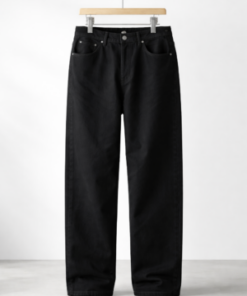 Men’s Premium Black Baggy Jeans – Classic Relaxed Fit