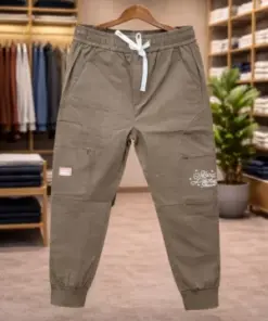 Men’s Utility Cargo Pants – Premium Comfort Fit with Drawstring Waist
