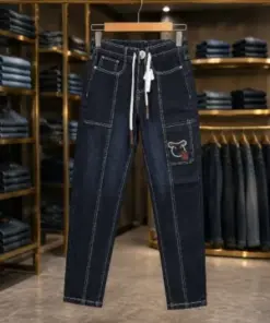 Men’s Daily Wear Denim Jeans – Black Blue Dark Wash Straight Fit
