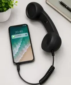 Retro Style Mobile Phone Handset Receiver with Noise Reduction