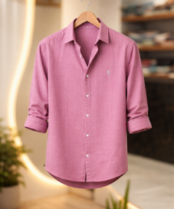 Men’s Premium Shirt – Minimal Embroidered Casual Statement Shirt