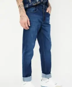 Midnight Harbor – Premium Dark Wash Cuffed Jeans