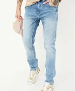 Coastal Ledger – Premium Light Wash Slim Jeans