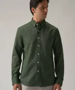 Cilantro Green Executive Linen-Blend Shirt – US Trade-Inspired Classic