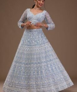 Pearlwork Net Readymade Lehenga