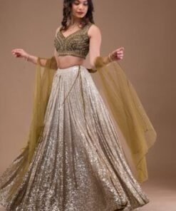 Sequins Lycra Readymade Lehenga