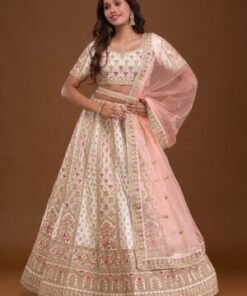 Zariwork Raw Silk Readymade Lehenga