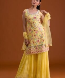 Yellow Gotapatti Georgette Designer Salwar Suit