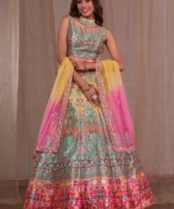 Multi Mirrorwork Banarasi Readymade Lehenga