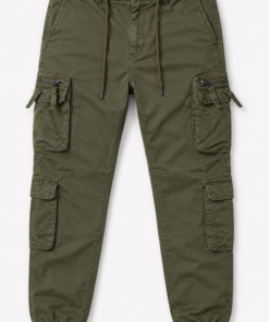 Men's Olive Green Tactical Cargo Joggers – Streetwear Utility Pants