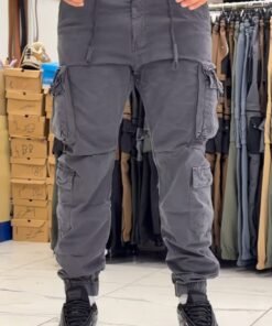 Men's Charcoal Gray Cargo Joggers – Urban Streetwear Pants